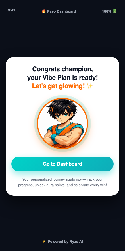 Ryzo App Dashboard Screen